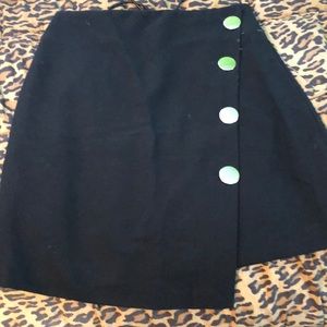 Black skirt with gold hardware
